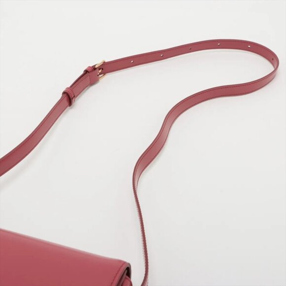 Celine Triomphe teen Leather Shoulder bag Pink - Picture 14 of 15